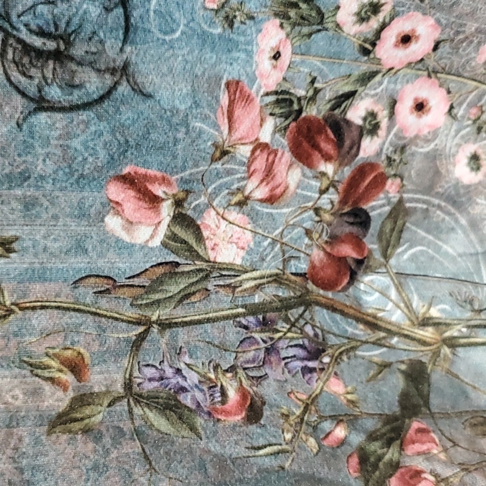 WHIMSICAL LONG SLEEVE FLORAL VINES TOP SIZE SMALL FAIRY FOREST GIRLIE VENETIAN - Picture 2 of 6